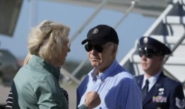 拜登抵达佛罗里达州调查飓风米尔顿造成的损失