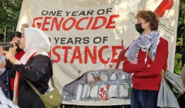 大约1000名支持巴勒斯坦的抗议者聚集在伦敦市中心